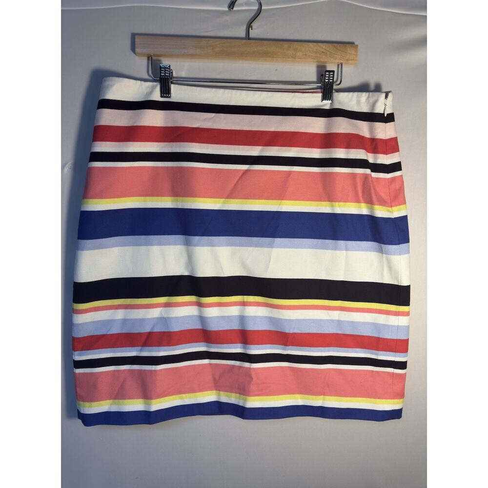 Talbots Striped A Line Skirt Size 16 NWT Nautical Coastal Preppy Lined